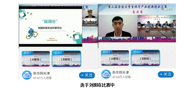 文本框: 选手刘阳在比赛中